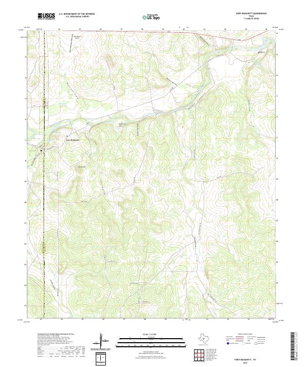 Fort McKavett, TX — USGS 7.5-minute topo (2022)