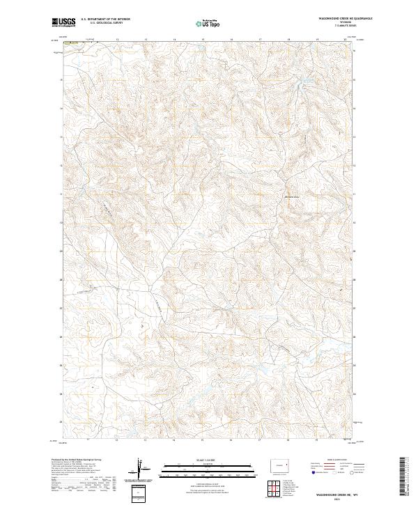 Wagonhound Creek NE, WY — USGS 7.5-minute topo (2021)
