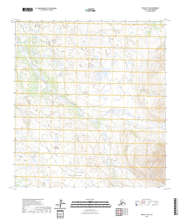 Denali A-4 NE, AK — USGS 7.5-minute topo (2023)