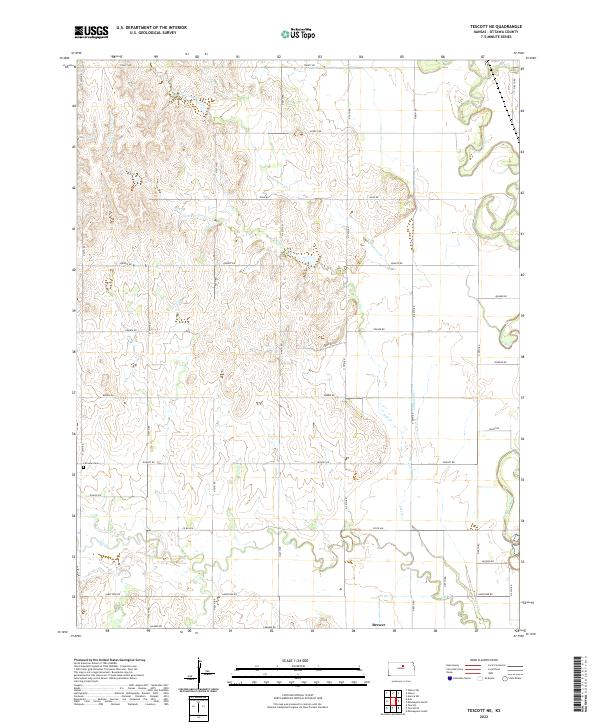Tescott NE, KS — USGS 7.5-minute topo (2022)
