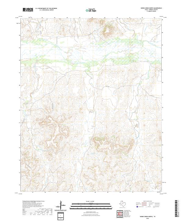 Horse Creek North, TX — USGS 7.5-minute topo (2022)