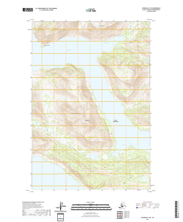 Afognak A-4 SE, AK — USGS 7.5-minute topo (2021)
