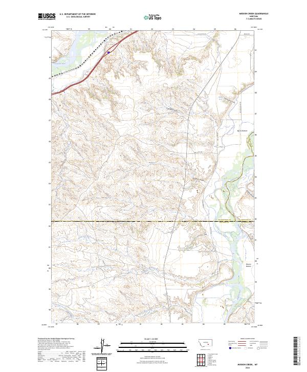 Mission Creek, MT — USGS 7.5-minute topo (2024)
