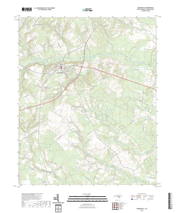 Kenansville, NC — USGS 7.5-minute topo (2022)