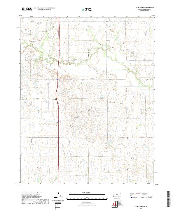 South Haven NE, KS — USGS 7.5-minute topo (2022)