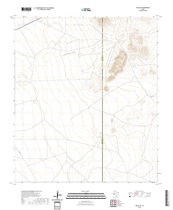 Tinaja NE, TX — USGS 7.5-minute topo (2022)