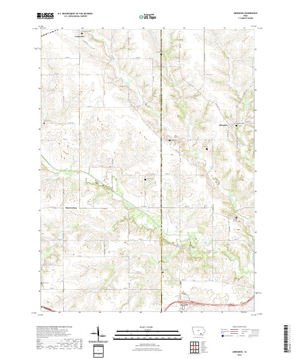 Abingdon, IA — USGS 7.5-minute topo (2022)