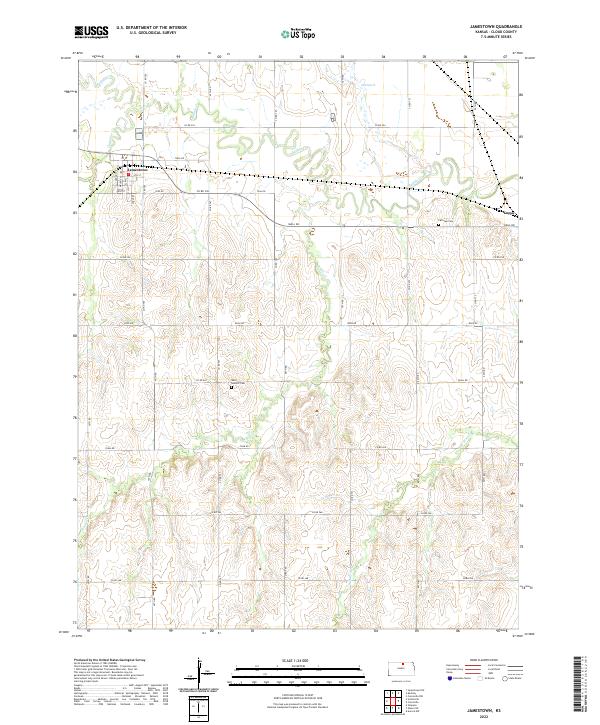 Jamestown, KS — USGS 7.5-minute topo (2022)