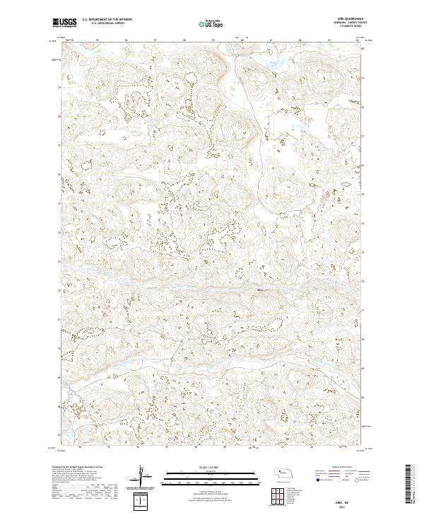 Hire, NE — USGS 7.5-minute topo (2021)