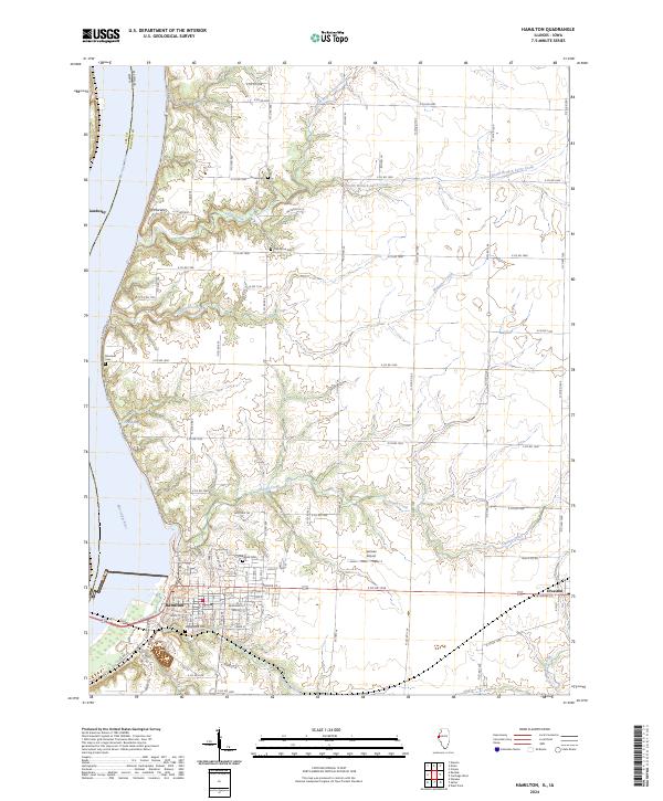 Hamilton, IL-IA — USGS 7.5-minute topo (2024)