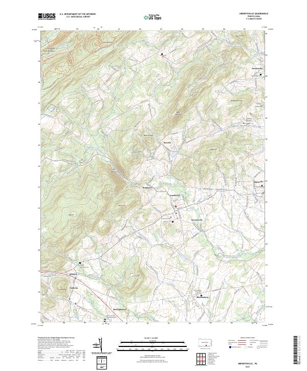 Arendtsville, PA — USGS 7.5-minute topo (2023)