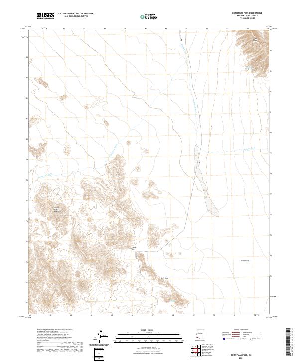 Christmas Pass, AZ — USGS 7.5-minute topo (2021)