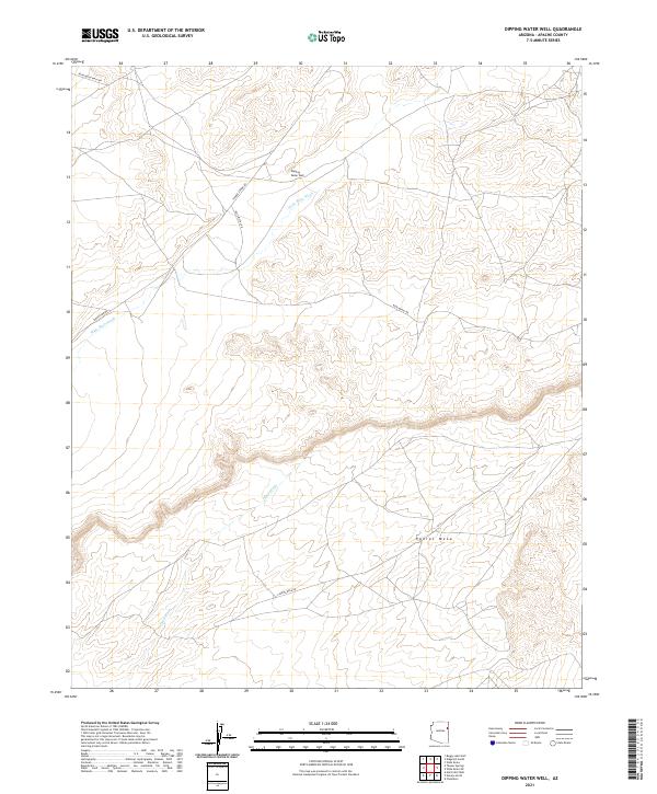 Dipping Water Well, AZ — USGS 7.5-minute topo (2021)