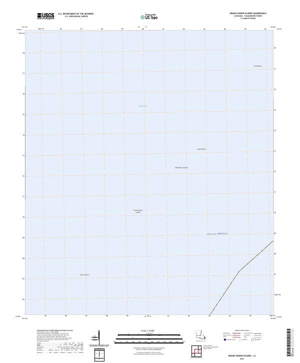 Grand Gosier Islands, LA — USGS 7.5-minute topo (2025)