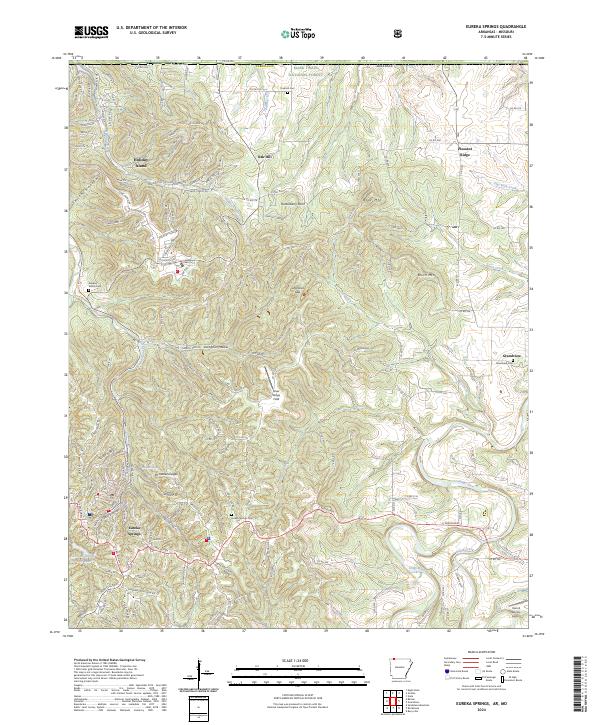 Eureka Springs, AR-MO — USGS 7.5-minute topo (2024)