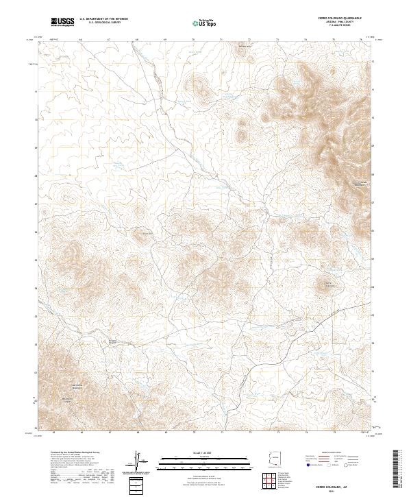 Cerro Colorado, AZ — USGS 7.5-minute topo (2021)