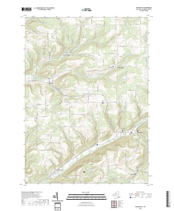 Whitesville, NY — USGS 7.5-minute topo (2023)