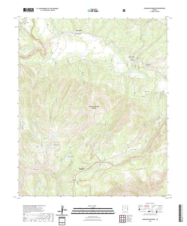 Hannagan Meadow, AZ — USGS 7.5-minute topo (2021)