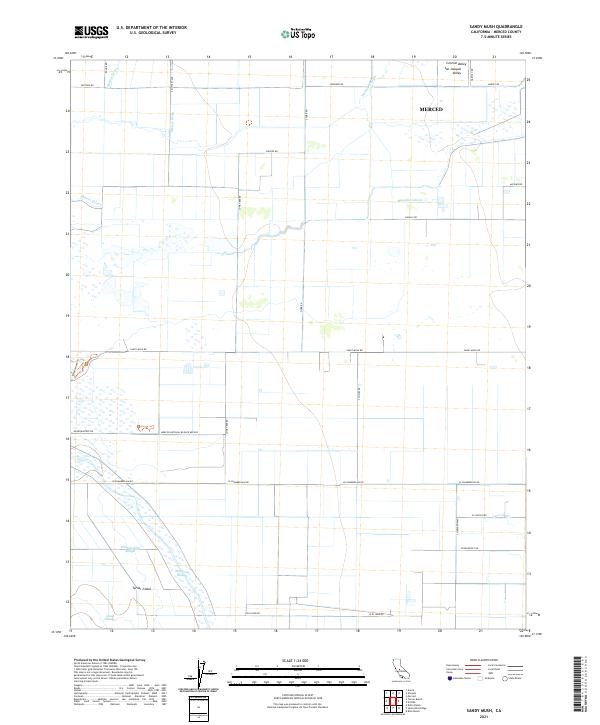 Sandy Mush, CA — USGS 7.5-minute topo (2021)