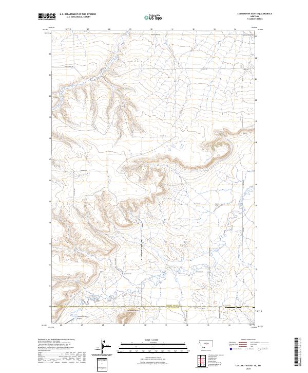 Locomotive Butte, MT — USGS 7.5-minute topo (2024)