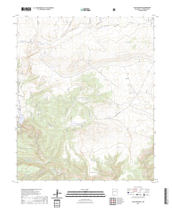 Loco Mountain, NM — USGS 7.5-minute topo (2023)