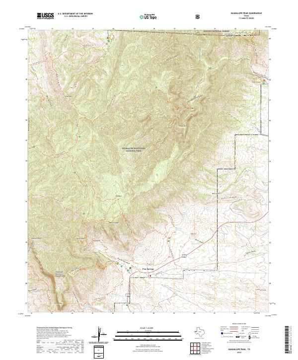 Guadalupe Peak, TX — USGS 7.5-minute topo (2022)