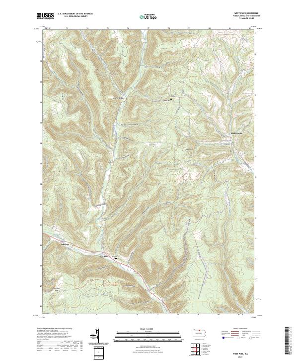 West Pike, PA — USGS 7.5-minute topo (2023)