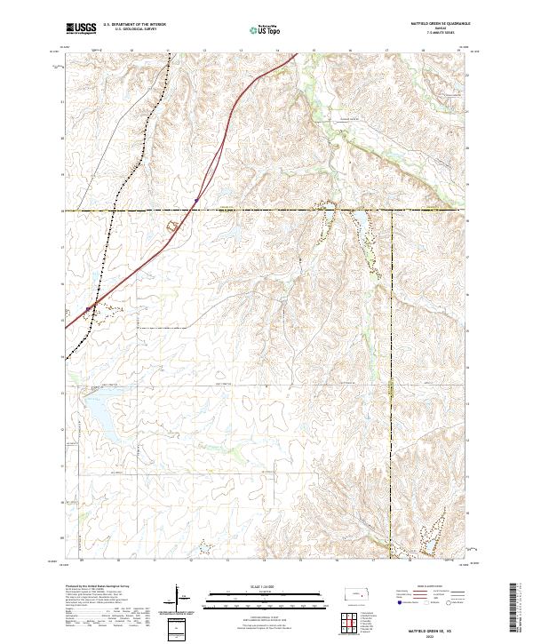 Matfield Green SE, KS — USGS 7.5-minute topo (2022)