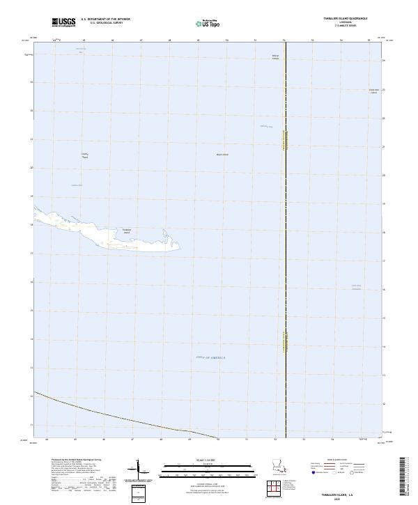 Timbalier Island, LA — USGS 7.5-minute topo (2025)
