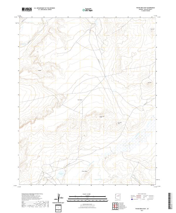 Tovar Mesa East, AZ — USGS 7.5-minute topo (2021)