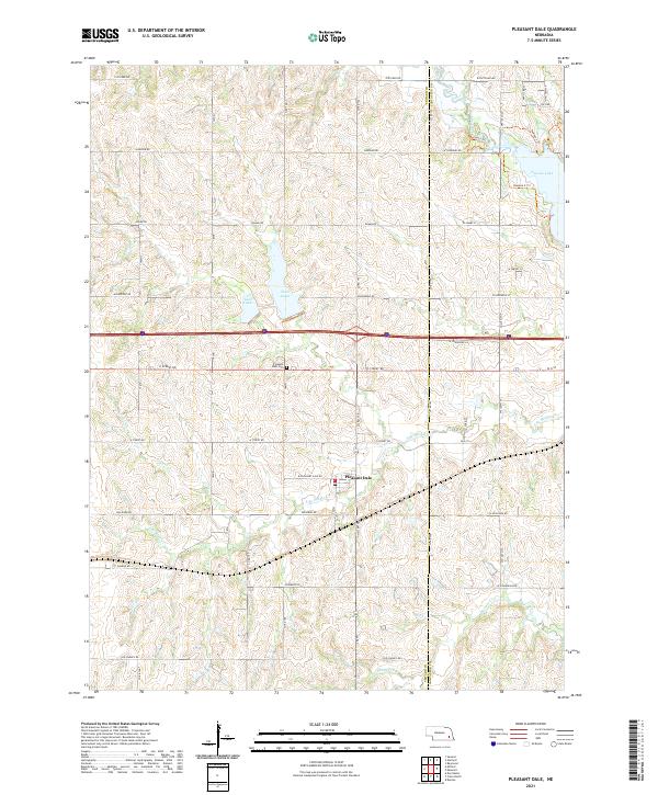 Pleasant Dale, NE — USGS 7.5-minute topo (2021)