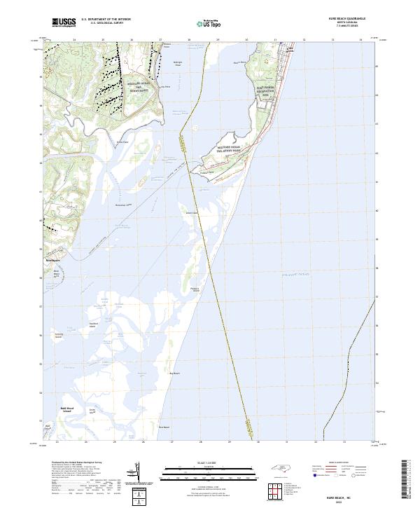 Kure Beach, NC — USGS 7.5-minute topo (2022)