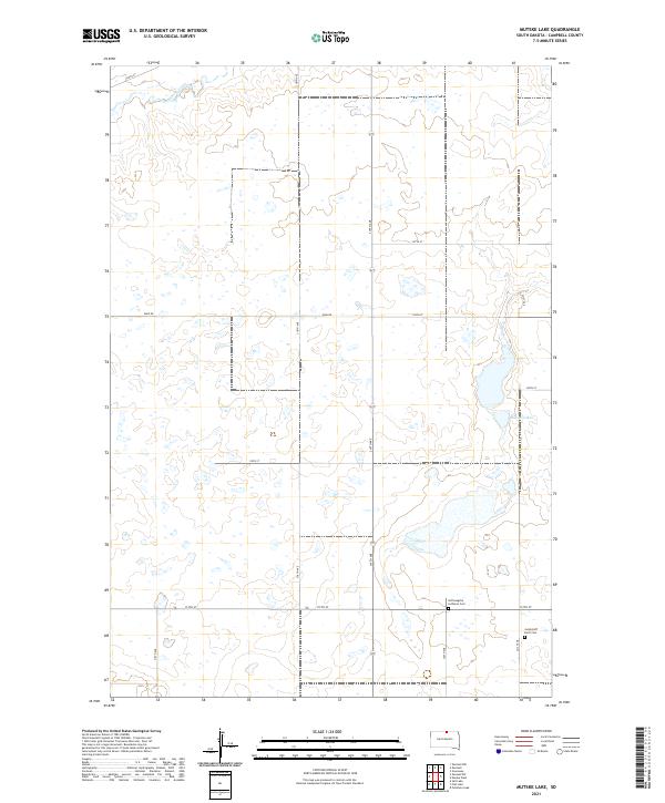 Mutske Lake, SD — USGS 7.5-minute topo (2021)