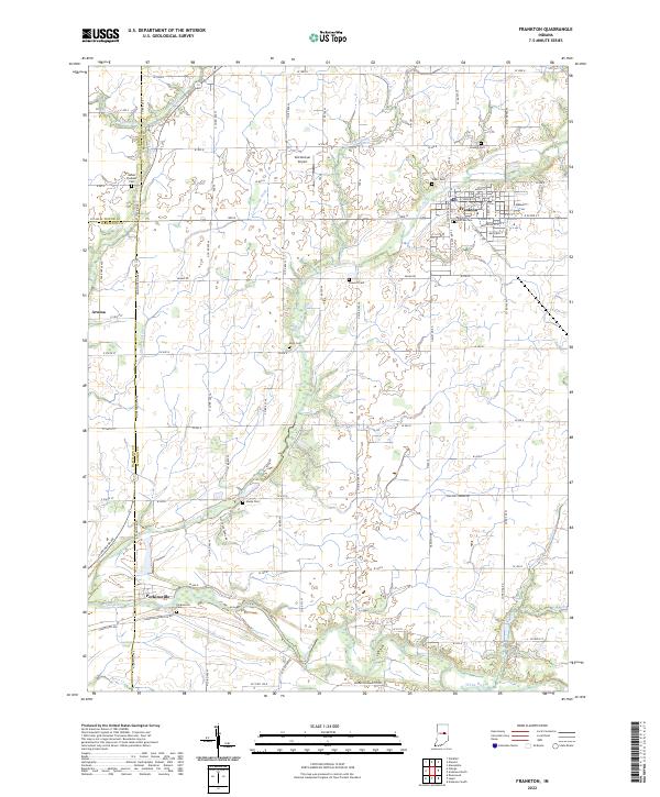 Frankton, IN — USGS 7.5-minute topo (2022)