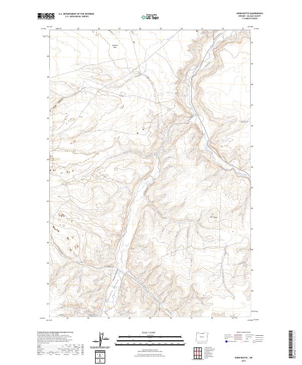 Horn Butte, OR — USGS 7.5-minute topo (2023)
