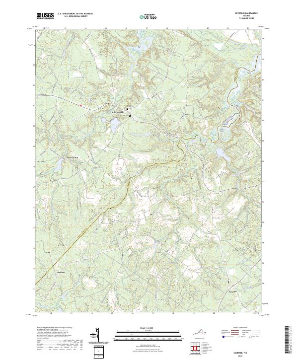 Savedge, VA — USGS 7.5-minute topo (2022)