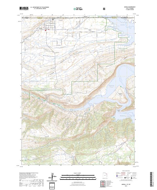 Manila, UT-WY — USGS 7.5-minute topo (2023)
