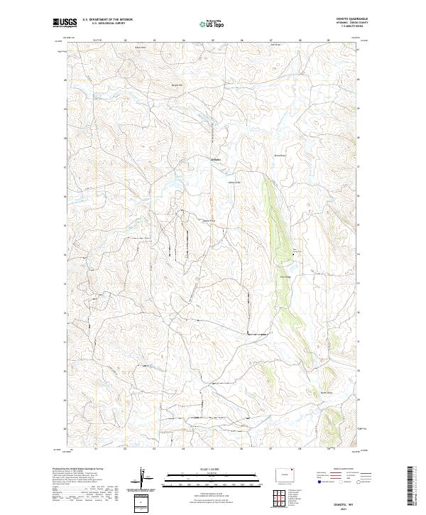 Oshoto, WY — USGS 7.5-minute topo (2021)
