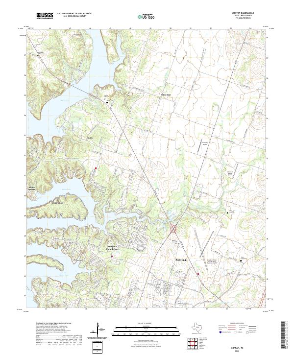 Moffat, TX — USGS 7.5-minute topo (2022)