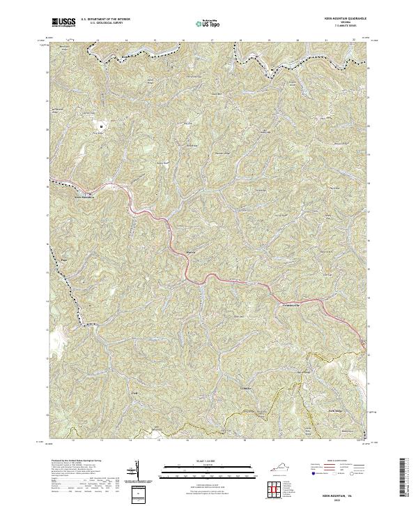 Keen Mountain, VA — USGS 7.5-minute topo (2022)