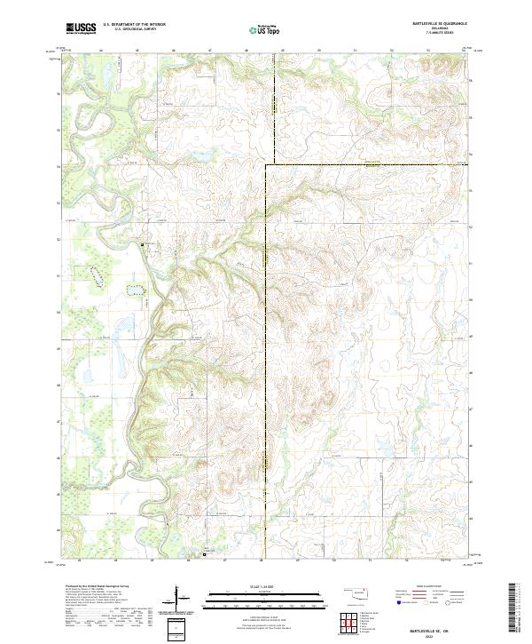 Bartlesville SE, OK — USGS 7.5-minute topo (2022)
