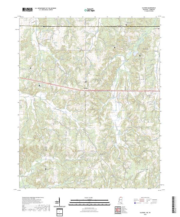 Slayden, MS-TN — USGS 7.5-minute topo (2024)