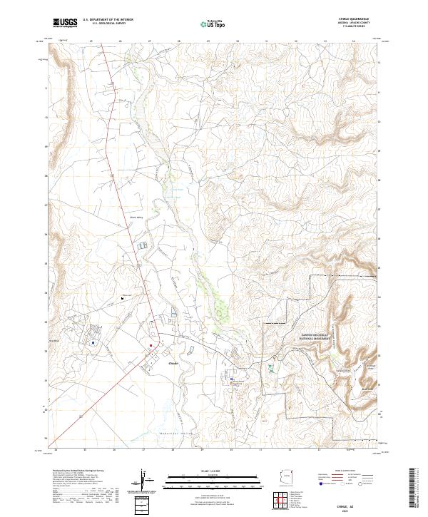Chinle, AZ — USGS 7.5-minute topo (2021)