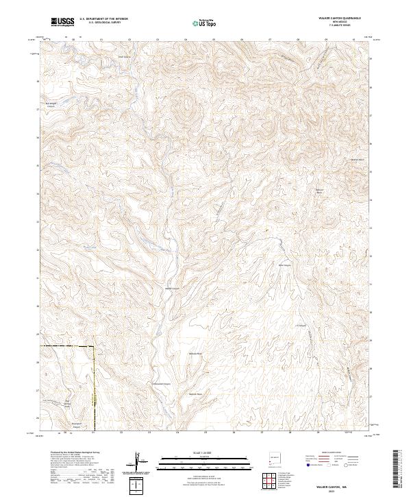 Walker Canyon, NM — USGS 7.5-minute topo (2023)