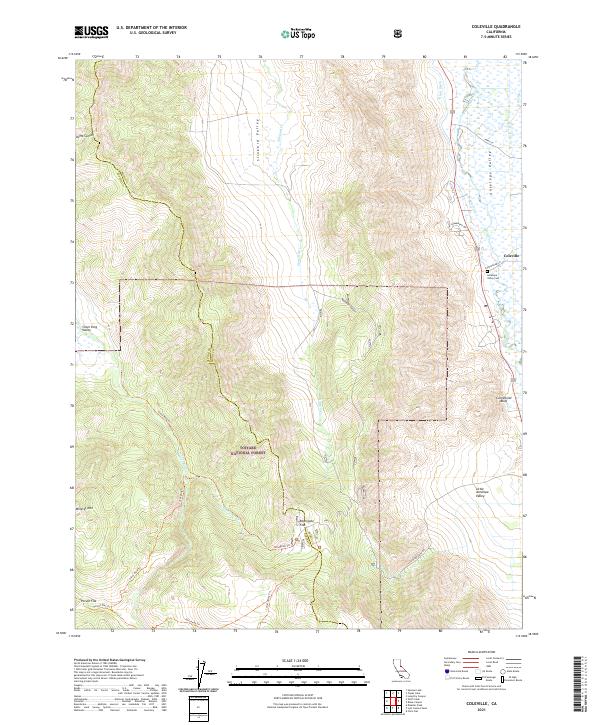 Coleville, CA — USGS 7.5-minute topo (2021)