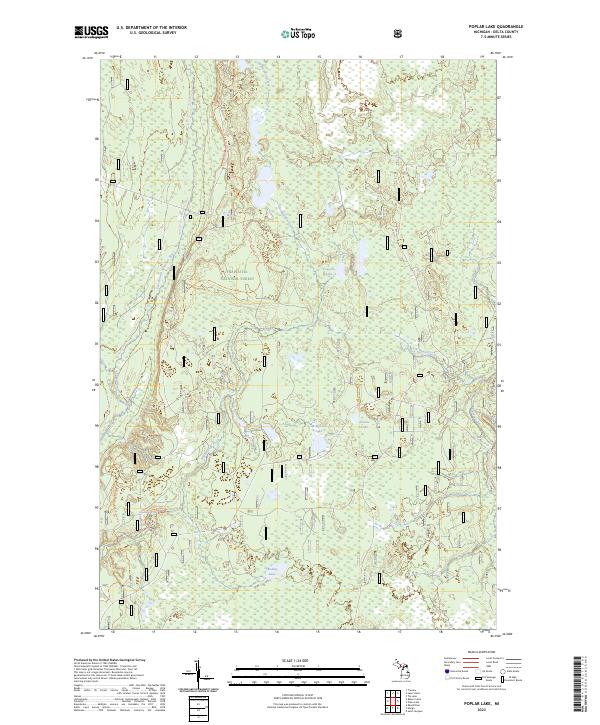 Poplar Lake, MI — USGS 7.5-minute topo (2023)