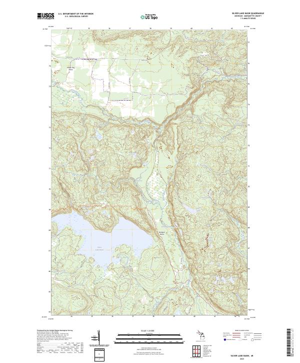 Silver Lake Basin, MI — USGS 7.5-minute topo (2023)