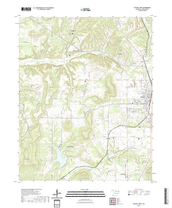 Stilwell West, OK — USGS 7.5-minute topo (2022)