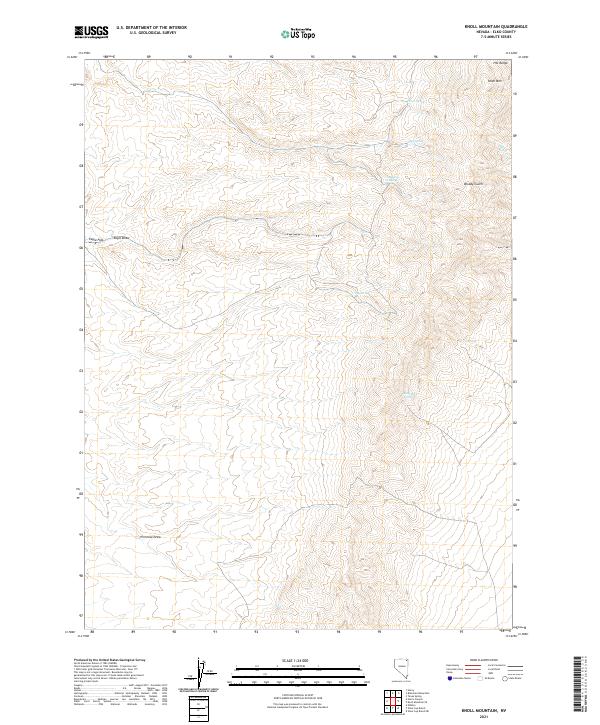 Knoll Mountain, NV — USGS 7.5-minute topo (2021)