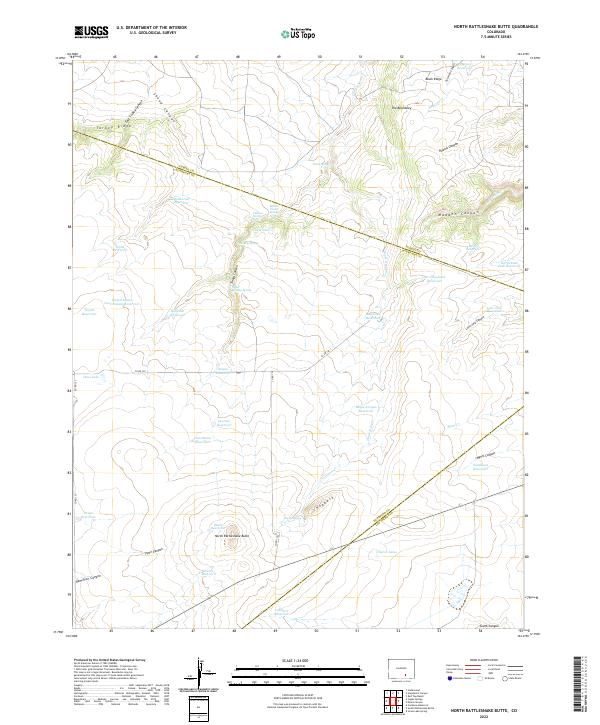 North Rattlesnake Butte, CO — USGS 7.5-minute topo (2022)